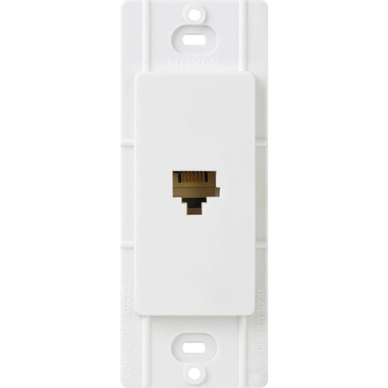 Lutron Ca-Pj-Wh Claro Telephone Jack, White - Image 1